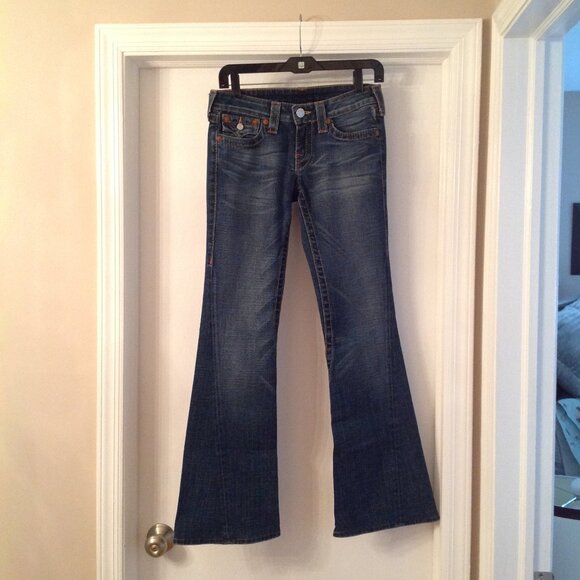 True Religion Flare Bootcut Denim Jeans 26 USA - Picture 1 of 10